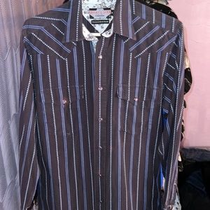 Vintage Brooks and Dunn Collection by Panhandle Slim M long sleeve, pearl snap